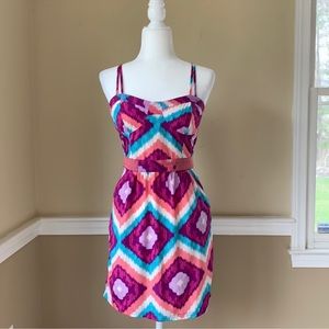 American Eagle Ikat Print Bustier Mini Dress